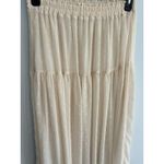 By the River‎ Tiered Midi Skirt Elastic Waist Dotted Texture Cream M Size M Photo 2