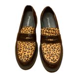 Jeffrey Campbell "HENDRY" PATENT LEATHER & FUR ACCENT OXBLOOD BROWN LOAFERS (7) Photo 9