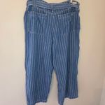 Seven7  Striped Tie Belt Waist Wide Leg Jeans Photo 6