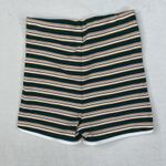 Adidas  Originals Rib Shorts Womens XS Green Multicolor Striped Trefoil JC6182 Photo 2