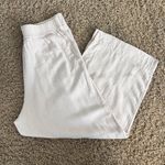 Sigrid Olsen Wide Leg Linen Pants in Women's Size Large in Ivory Beachwear Photo 4