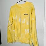 SPORTY & RICH Serif Yellow Tie Dye Crew Sweatshirt Size Large Photo 3