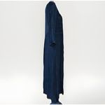 VTG J Gee India Black Crinkle Rayon Embroidered Maxi Dress L Boho Cottagecore Size L Photo 5