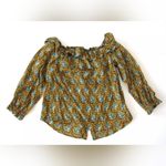 J.Crew  Off the Shoulder Ratti Elephant Print Top long sleeve size 14 Photo 4