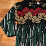 Nutcracker Vintage Floral Sweater Metallic Gold Black Red Green Plus 1X, holiday Photo 1