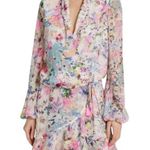 ROCOCO SAND Floral Print Wrap Mini Dress Size XS Pink Photo 0