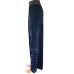 NEW Flo Navy Blue High Waisted Velvet Velour Wide Leg Trousers Pants Size US 10 Photo 1