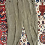Maeve by Anthropologie Cargo Jogger Pants Olive Green Pull-On Cotton Blend Photo 0