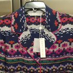 Trina Turk 💕💕 Ira 3 100% Silk Pajama Style Top ~ Fairisle Print Small S NWT Photo 10