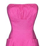 Lilly Pulitzer Blossom Jacquard Strapless Dress Hotty Pink A-line Size 2 Photo 2