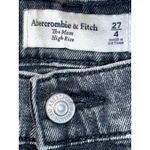 Abercrombie & Fitch The Mom High Rise Straight Leg Jeans Black Womens Size 27 4 Photo 2