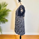 Juicy Couture  Navy Blue & White Paisley Ruffle Sleeve Dress - Size P Photo 11