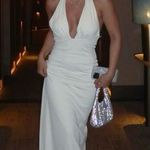 ZARA  dress maxi ecru ivory open back Evening holiday party wedding Gown Photo 2