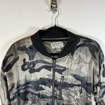 MARRAKECH Evereve Women's Satin Full Zip Elastic Waist Camo Bomber Jacket Size M Green Size M Photo 1