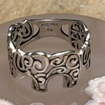 Sterling Silver Vintage Elephant Swirl 925  Ring Photo 6