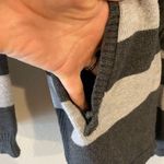Athleta Grey Striped Asymmetrical Zip Sweater Jacket Photo 6