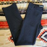 Betabrand  Black Striped Straight Leg Black Classic Dress Yoga Pants Size Medium Photo 2