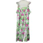 Torrid  Pink Green Floral Tiered Ruffle Smocked Poplin Sun Dress‎ Size 2X Pockets Photo 5