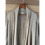 White + Warren 100% Cashmere Open Front Cardigan Sweater Tan Women’s size Medium Photo 2
