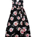 Band of Gypsies Moody Floral Maxi Ruffle Cap Sleeve Wrap Dress Size M Coquette Photo 0