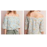 LAIA Eyelet Ditsy Floral Blouse Size M Photo 2