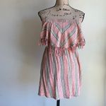 Billabong Strapless Fringe Chevron Striped Mini Dress Photo 6