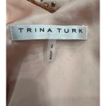 Trina Turk  Coral Pink Metallic Gold Cutout Jacquard Sleeveless Cocktail Dress 2 Photo 3