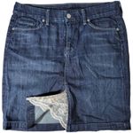 Citizens of Humanity Citizens‎ of Humanity Denim Mini Skirt Dark Wash Blue With Lace Detail Casual Photo 0
