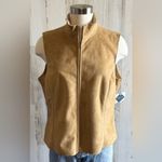 Susan Bristol Vintage Honey Faux Suede Vest Buckskin Style – Large NWT Photo 7