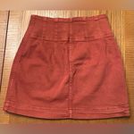 We The Free Free People Virgo Zip-Front Rust Orange Stretch Denim Mini Skirt 24 Photo 10