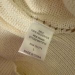 Le lis Cream Knit Sweater L Large Drop Shoulder Stitch Detail Cozy Neutral Top Photo 4