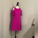 Lilly Pulitzer  Pink Lace‎ Cold Shoulder XXS Keyhole Back Scallop Hem Party Dress Photo 1