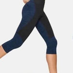 Outdoor Voices  Techsweat Two Tone Capri Legging in Blue Black Small Photo 0
