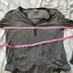 Akemi + Kin  Black Metallic Stripe V-Neck Long Sleeve Top Women’s Large Lurex Photo 11