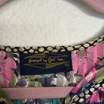 Vtg 80s Sunset Joi Lee Multicolor Floral Satin Georgette Midi Dress Resortwear Pink Size undefined Photo 7