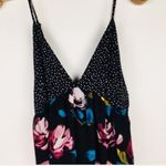 Forever 21 Black Flowy Boho Strappy Dress Sz Small Pink Teal Low Back Photo 7