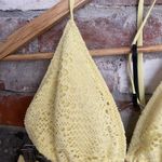 Mossimo Supply Co. Yellow Lace string Bikini Bathing suit Size L Size L Photo 3