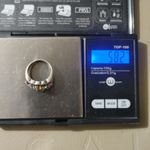 Vintage Marcasite Sterling Silver 925 Ring Prong Multi Colored Gemstones Stamped Photo 2