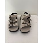 Clarks  Springer Sandals Womens Size 7 Beige Leather 3 Straps Mushroom Comfort Photo 1