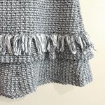 Anthropologie Maeve Tamara Fringed Mini Sweater Skirt Grey Size Medium Photo 5