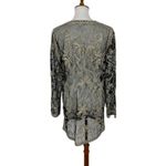 Sophie Chang Sheer Cardigan Large Embroidered Lace Boho Festival Black Photo 4