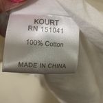 Kourt calypso mini dress on/off shoulder long balloon sleeve woman LARGE floral White Photo 4