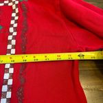 Vintage USA Nutcracker Graphic Christmas Sweater Red Holiday Bow Wreath Glitter Size L Photo 6