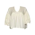 BLACK CRANE Puff Top, Cream, XS White Photo 4