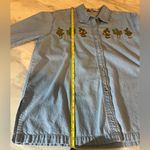 Passion Vintage Southwestern Woman’s Button Down Cactus Embroidery Blue Size L Size L Photo 4