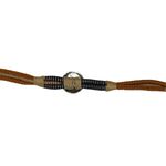 Handcrafted Leathercraft Accessory Belt Turquoise Accent Brown Photo 5