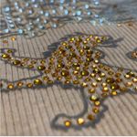 EXPRESS Y2K Rhinestone Metallic Tattoo Back Bling Tank Top XS Gray Gold Silver Photo 4