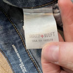 Warp + Weft Los Feilz Women's Distressed Jeans High Rise Relaxed Straight 32x28 Blue Size undefined Photo 9