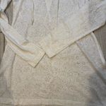 Athleta  White Burnout Swim Cover Up Hooded Tunic, Sz S Photo 11