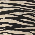 Alberto Makali Alberto Malaki Linen Blend Tan Black Zebra Animal Stripe Open Blazer Size Small Photo 4